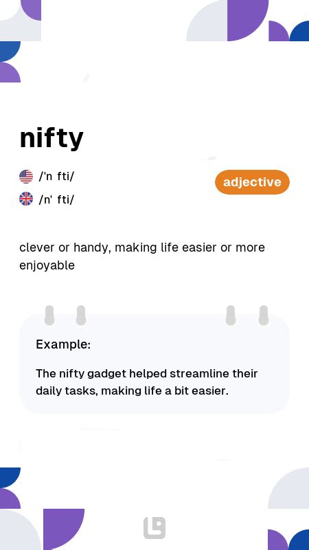niftyword|meaning of nifty.
